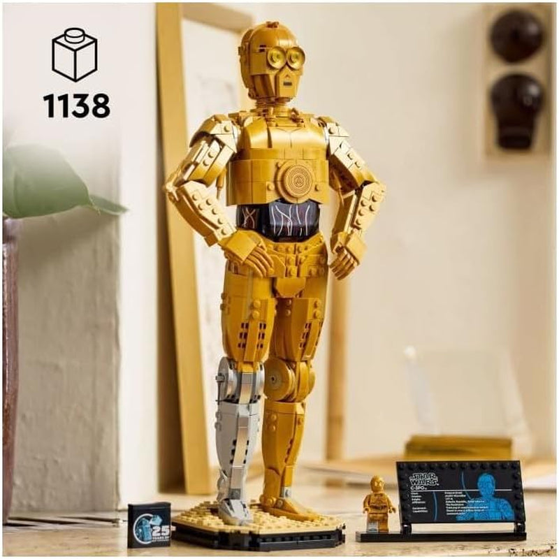 LEGO Star Wars C-3PO B, baubarer Droide, Modell zum Sammeln, Bauen und Ausstellen, nostalgische Geschenkidee für Erwachsene und Fans, Sammlerstück, Fantasy-Spielset 75398 Bausets Besuchen Sie den LEGO-Store