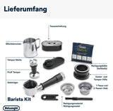 De'Longhi La Specialista Arte EC9155.MB Siebträger-Espressomaschine mit Mahlwerk, 8 Mahlgradeinstellungen, 15 bar Druck, 3 Temperatureinstellungen, Milchaufschäumer, 1550 W, 1,7 l Tank, Edelstahl/Schwarz, inklusive Barista-Kit