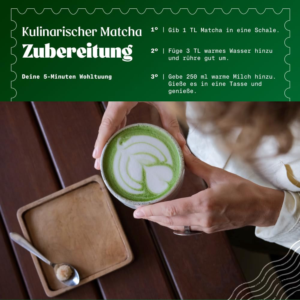 Naturalebio BIO Grüntee-Pulver 100 g. Zum Kochen und Backen. Original japanischer Matcha. Grüner Tee aus Japan, vegan, glutenfrei und gentechnikfrei. Natürliches Bio-Produkt.