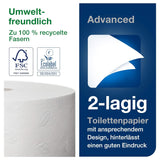 Toilettenpapier Tork Jumbo White T1, Advanced, 2 Schichten, 6 × 380 M, 472118