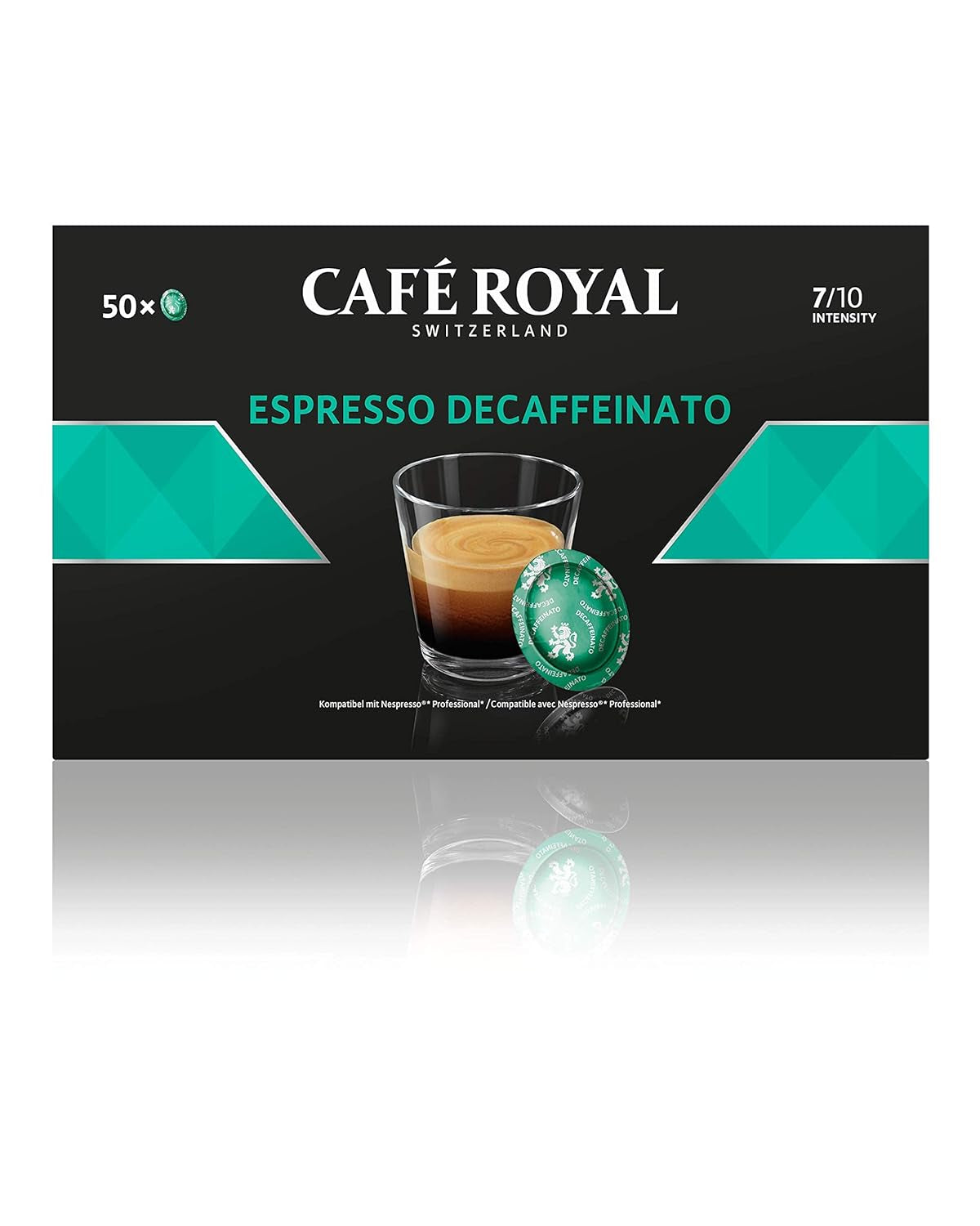 Espresso Forte 50 Pads für professionelle Nespresso-Maschine – 7/10 Intensität – UTZ-zertifiziert & Espresso Decaffeinato 50 Pads für professionelle Nespresso-Maschine – 7/10 Intensität