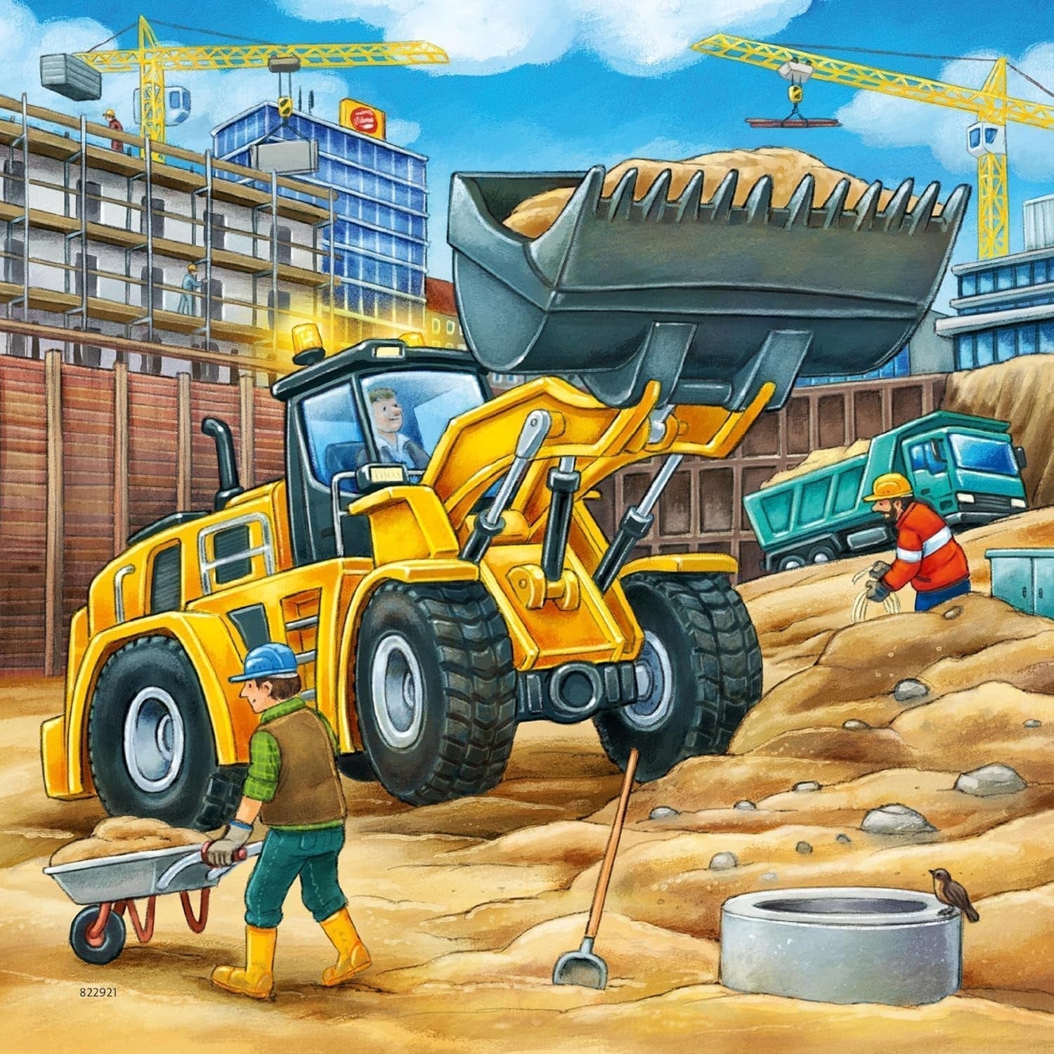 Ravensburger Puzzle für Kinder – 09226 Große Baufahrzeuge – Puzzle für Kinder ab 5 Jahren, mit 3X49 Teilen Puzzle Naty Shop