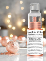 Sugarflair Pump Powder Spray, Glitter, Blush, Glitter – Lebensmittelfarbe für Kuchen, Aerosolfreies Spray für Kuchen, Muffins und mehr – 10 g