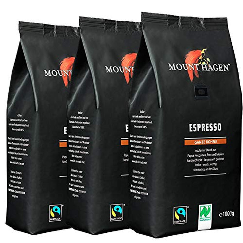 Espresso ganze Bohnen, 1000 g, 3er Pack