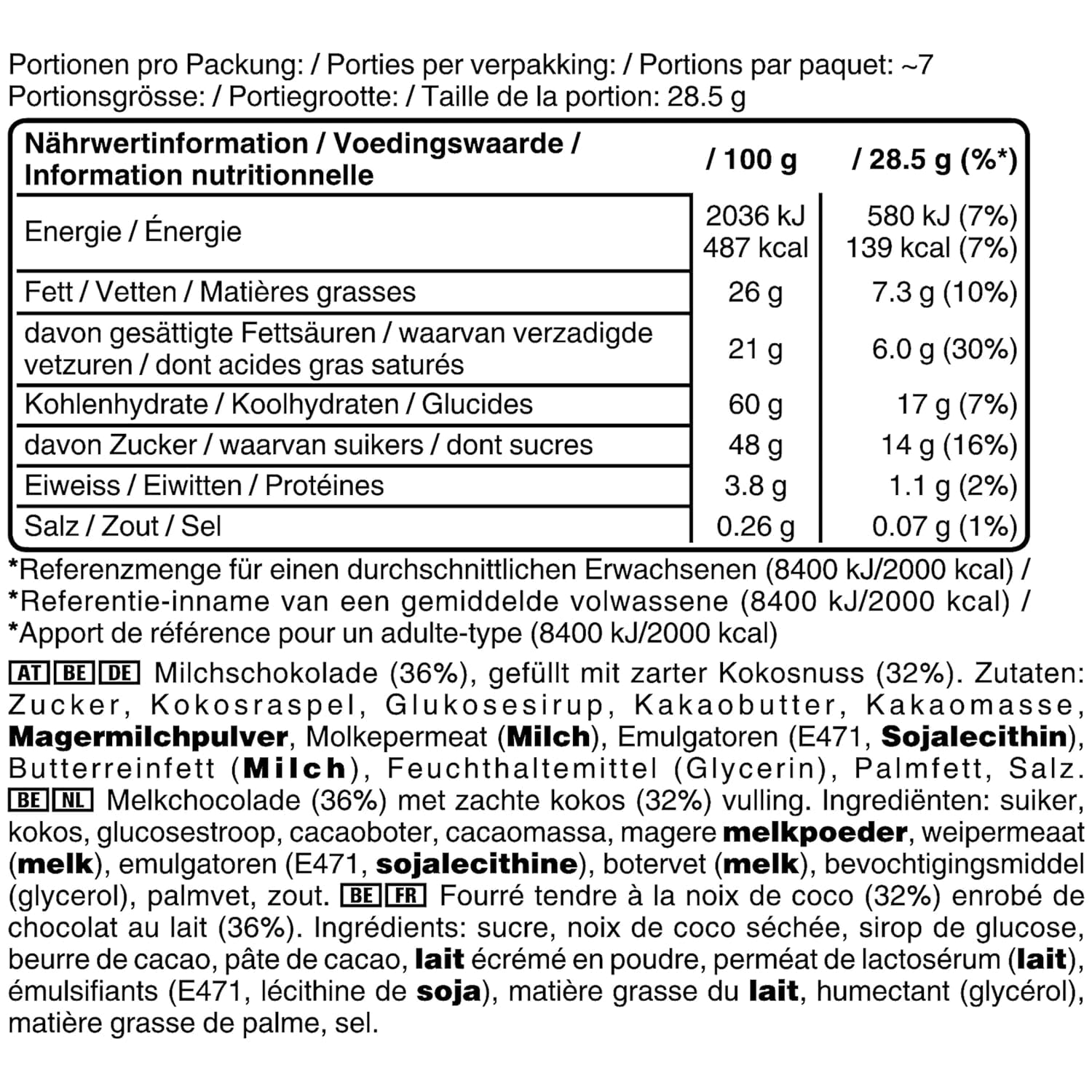 Bounty Minis Schokoladen-Großpackung, feine Kokos-Mini-Schokoriegel, 227 g, Schokoladen-Geschenkidee, Schokoladen-Großpackung