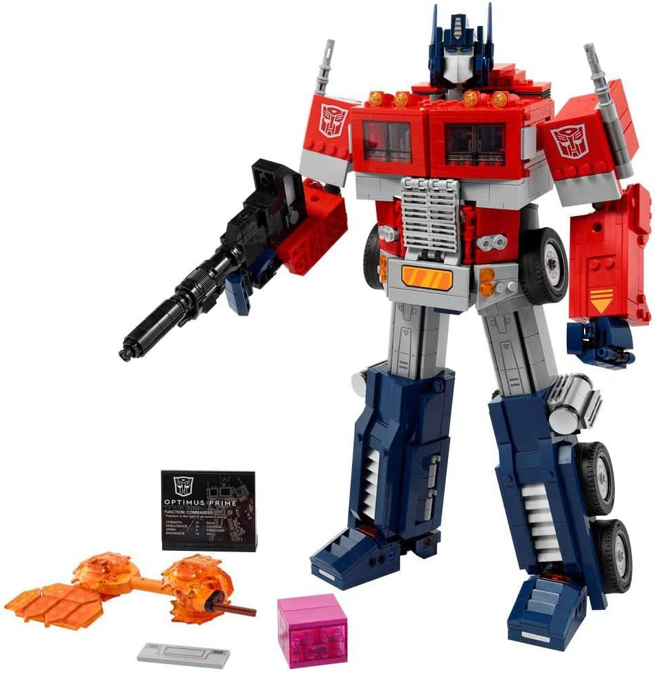 LEGO 10302 Icons Optimus Prime Set, 2-in-1-Roboterfigur und Modell-Truck, Transformers-Spielzeugmodellbausatz für Erwachsene, Geburtstags- oder Weihnachtsgeschenk für Männer, Frauen, Sie und Ihn. Bausets Besuchen Sie den LEGO-Store