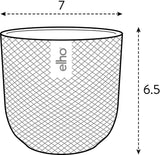 elho Jazz Round Mini 7 cm – Blumentöpfe für den Innenbereich – 100 % recycelter Kunststoff – Ø 7 x H 6,5 cm – Gelb/Bernstein