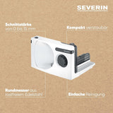 SEVERIN Multifunktionsschneider für Brot, Wurst oder geriebenen Käse und Naty Shop-Schneider