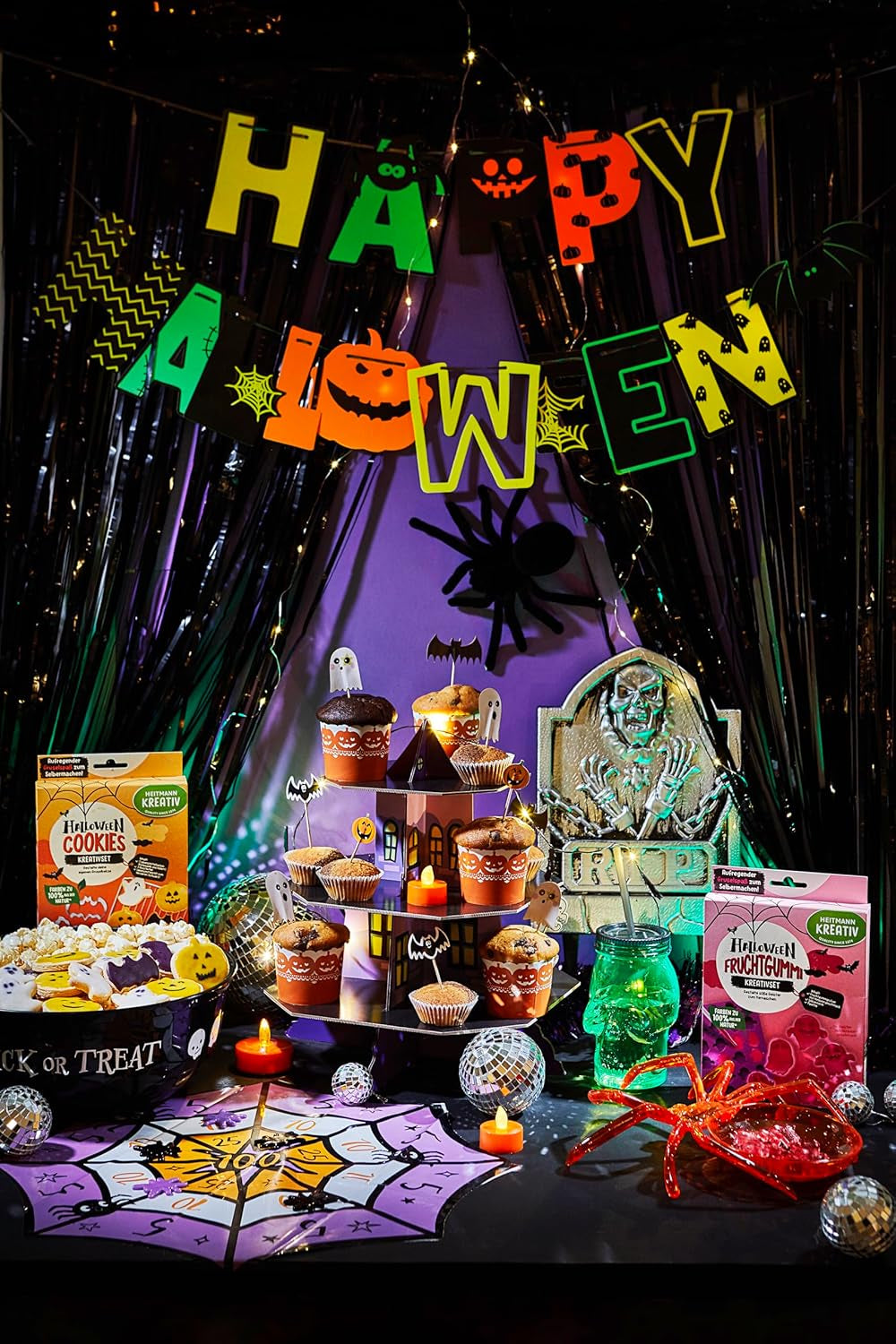 HEITMANN KREATIV Halloween Fruit Kaugummi-Ersatzset – Himbeergeschmack