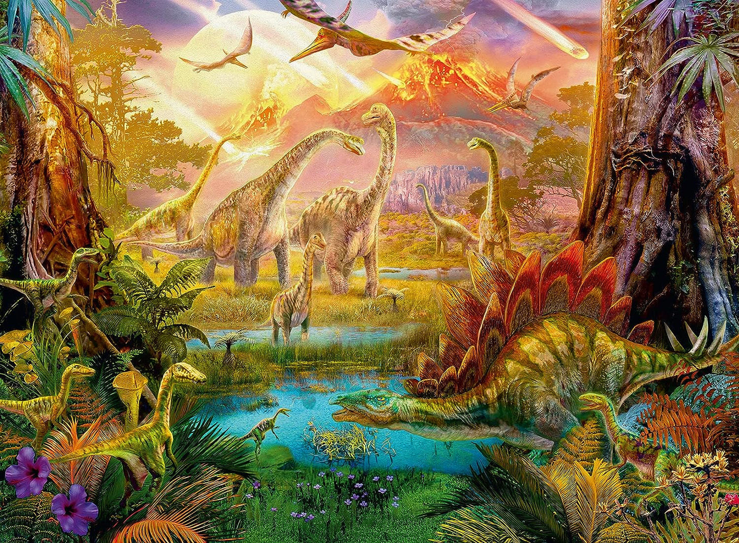 Ravensburger Puzzle 16983 – Dinoland – 500-teiliges Puzzle für Erwachsene und Kinder ab 10 Jahren, Dinosaurier-Motiv-Puzzle. Puzzle Naty Shop. Altes Design
