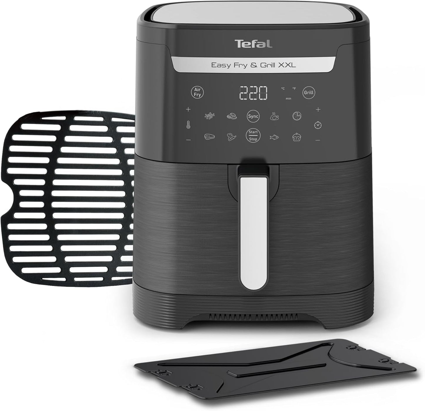 Tefal Easy Fry Max EY2458, 5 Liter, Heißluftfritteuse, 10 automatische Kochprogramme, digitaler Touchscreen Appliances Naty Shop Black Single – Ohne Fenster 6,5L