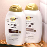 Shampoo mit Kokosmilch OGX (385 ml), feuchtigkeitsspendende Wirkung. Dusche und Bad Naty Shop