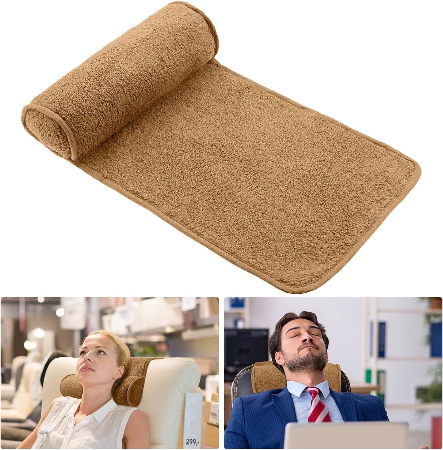 Chaiselongue-Nackenkissen, Kopfkissen, Plüsch, verstellbares Kissen, Nackenrolle, rutschfestes Fleece, Sofa-Nackenkopfstützkissen für Reisen, Zuhause, Chaiselongue, Sofa, Sessel (schwarz)