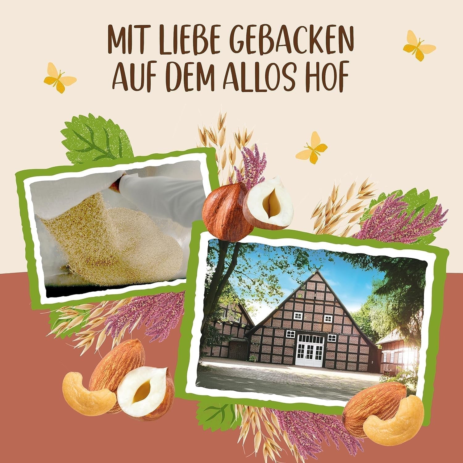 ALLOS Amaranth Crunchy Nobleuss | Bio-Müsli Nuss-Hafer-Müsli für den kleinen Cereal Naty Shop
