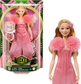 Mattel Glinda aus „Wicked and Accessories“, bewegliche, vom Film inspirierte Puppe mit abnehmbarem Outfit, singt „Loved by Us“ JLG49 Pink