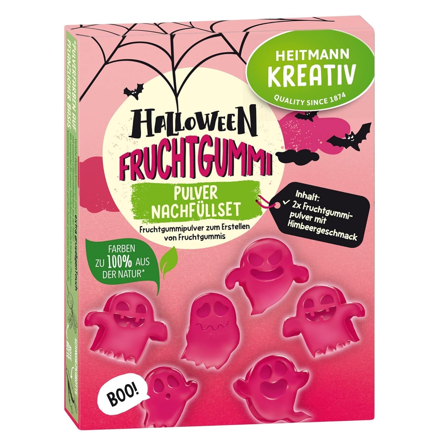 HEITMANN KREATIV Halloween Fruit Kaugummi-Ersatzset – Himbeergeschmack