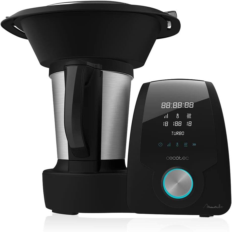 Cecotec Mambo 6090 Multifunktions-Küchenmaschine, 1700 W, 23 Funktionen, Krug Mit Fassungsvermögen 3,3 L, 3 Teller Gleichzeit, 10 Geschwindigkeitsstufen, Timer Küchenroboter und Mixer Naty Shop