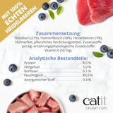 Catit Creamy Cups, Thunfisch und Huhn mit Blaubeeren, 4x25g