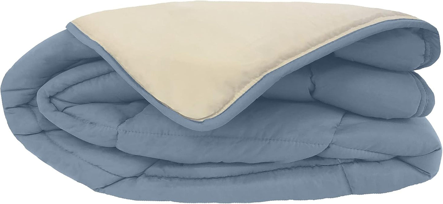 Poyet Motte Calgary Steppdecke, Polyester, Öl/Mastix, Polyester, Pétrole/Mastix, 260 x 240 x 1 cm Steppdecken und Steppdecken Naty Shop 260 x 240 x 1 cm