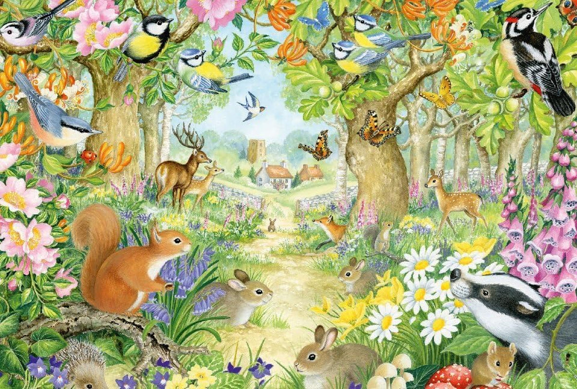 Schmidt Spiele 56370 Tiere im Wald, Puzzle für Kinder, 100 Teile Puzzle Naty Shop