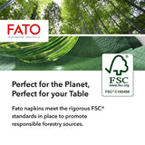 , Einweg-Papierservietten, ideal für zwanglose Mittagessen und Buffets, Packung mit 50 Servietten, Größe 33 x 33, 4-fach gefaltet, 2-lagig, apfelgrüne Farbe, 100 % reines Zellulosepapier, FSC