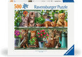 Ravensburger Puzzle 12000205 - Katzen Im Regal - 500-teiliges Puzzle für Erwachsene und Kinder ab 10 Jahren, Tierpuzzle mit Katzenmotiv Puzzle Naty Shop