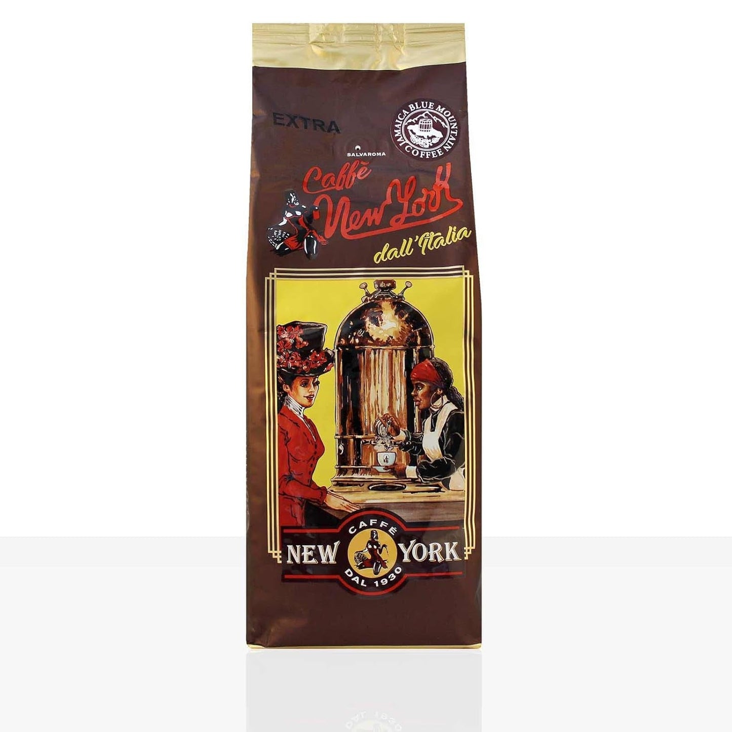 New York Caffe Extra 12 Kaffeebohnen x 1 kg, 100 % Arabica mit Jamaica Blue Mountain