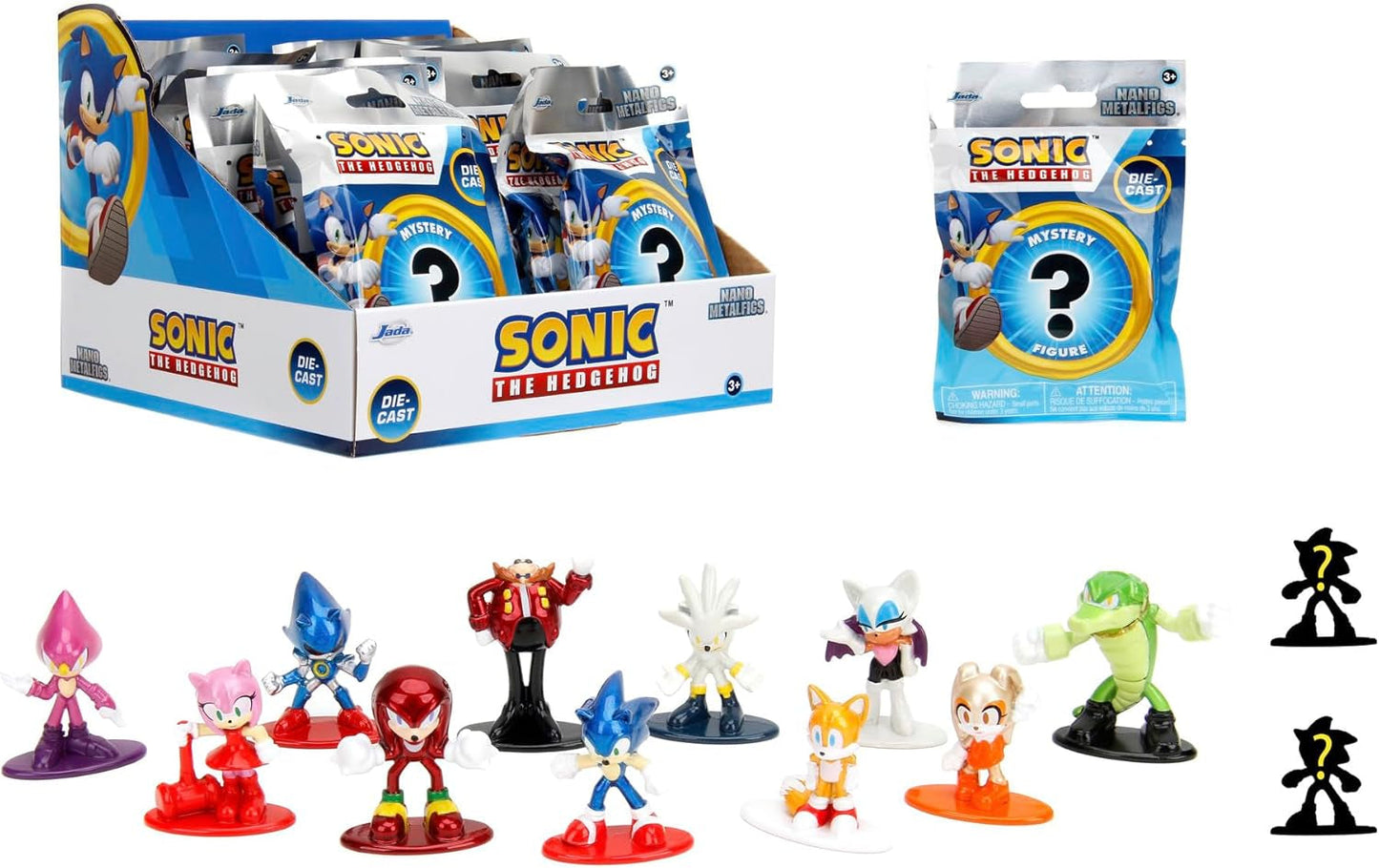Jada Toys Sonic the Hedgehog Figur (1X Mystery-Figur im Blindpack) – 1 Überraschungs-Sammelfigur aus 13 Sonic-Figuren, Nano-Metallfigur (ca. 4 cm) für Kinder & Fans ab 3 Jahren, Wave 1 Actionfiguren Naty Shop