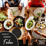 Moritz & Moritz NORDIC 6-Personen-Geschirrset – 18-teiliges Geschirrset aus schwarzem Steinzeug – skandinavisches Design – Robustes 6-Personen-Geschirrset für den täglichen Gebrauch und Gäste – Kombi-Geschirrset