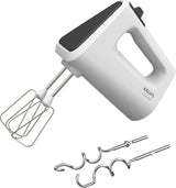 Krups GN4001 3 Mix 4000 Handmixer | 450 Watt | Robustes Design | Variabler Geschwindigkeitsregler | Turbo- und Auswurf-Funktion | inkl. 2 Rührbesen und 2 Knethaken | Weiß/Grau Kitchen Naty Shop