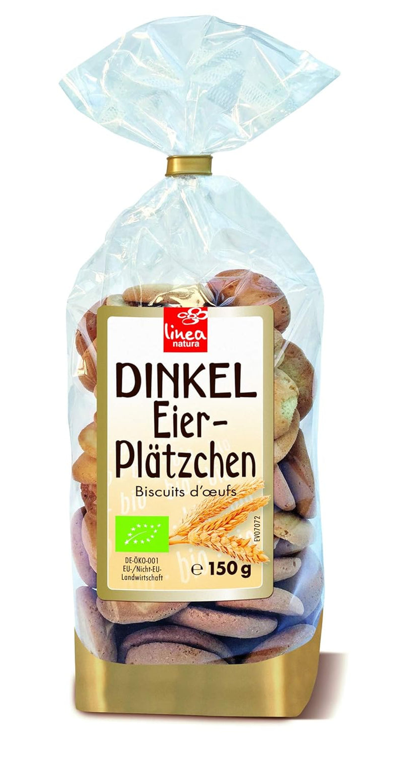 Bio-Dinkel-Eierkekse, 38 % Bio-Eierkekse, 150g