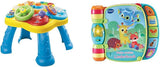 VTech Baby Adventure Spieltisch – Bunter Babyspieltisch mit 6 Spielfeldern und interaktiven Elementen & Baby My First Song Book 6-seitiges buntes Buch und beweglicher Spieltisch Spielzeug Bebe Naty Shop Liederbuchpaket Easymail-Verpackung
