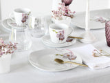 CreaTable, 24024, Serie „Square Orchid“, 18-teiliges Tafelservice für 6 Personen, Kaffeeservice aus Porzellan, spülmaschinen- und mikrowellengeeignet, hochwertige Herstellung