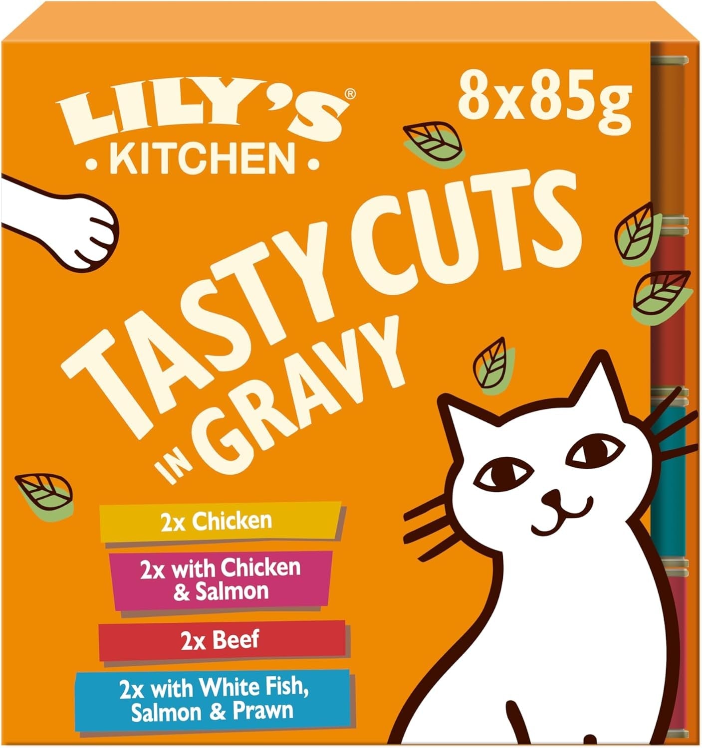 Lily's Kitchen Nassfutter für ausgewachsene Katzen, hergestellt aus natürlichen Zutaten, köstliche Stücke in Soße, Mehrfachpackung, 8 Boxen x 85 g