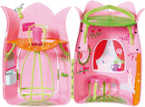 BABY Born Storybook Cottage, faltbares Puppenhaus für 18-cm-Puppen mit Tisch, Kamin, Chaiselongue und Teleskop, Rosagrün, 833803 Zapf Creation Puppenhäuser Naty Shop