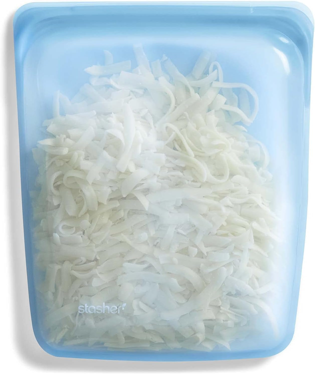 Stasher Bag Wiederverwendbarer Lebensmittelbeutel aus Premium-Silikon, halbe Gallone, blau, langlebig, ofen-, spülmaschinen- und gefriergeeignet, umweltfreundliche Lunchtasche, Lebensmittelzubereitung, 1893 ml, Aufbewahrungsboxen für Lebensmittel, Naty Shop Blau
