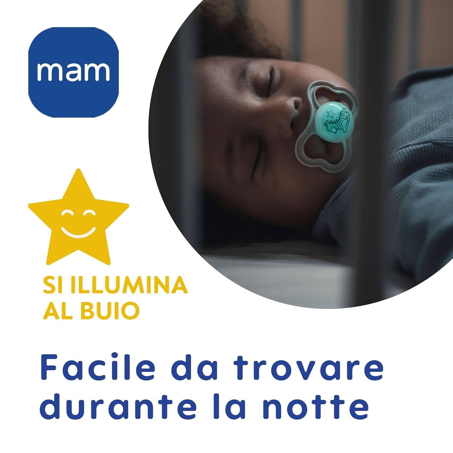 MAM Air Night Schnuller 6–16 Monate (2er-Pack) MAM Schnuller 6–16 Monate, leuchtet im Dunkeln für empfindliche Haut, Babyzubehör 2er-Pack mit Silikonsauger und Schnullerhalter, neutral/grün