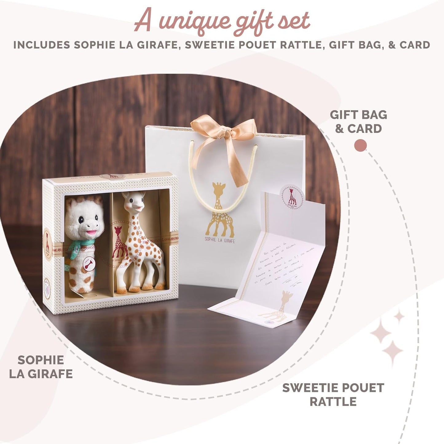 Sophie die Giraffe Geburtstagsgeschenkset Sophiesticated Rassel Pouet 00012 Spielzeug Bebe Naty Shop