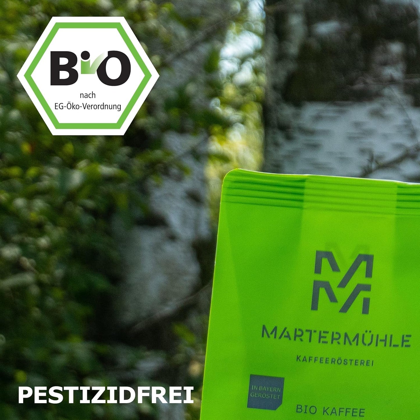 Martermühle Peru Bio Kaffeebohnen 1kg mittelkräftig I Arabica I Aroma: Milchschokolade, florale Noten, Nüsse I Ganze Bio Kaffee-Bohnen schonend geröstet, säurearm