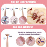 10 Stück Nail-Art-Pinsel, Nagel-Gel-Nagellack-Malpinsel, Zeichenstift, Nagel-Liner-Pinsel und Nagel-Dotting-Stift für Gel-Nagellack, DIY, Maniküre, Salon zu Hause