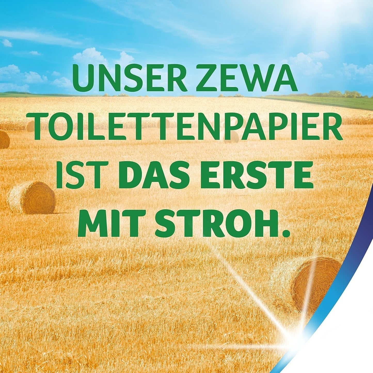 Zewa Proven – 48 Rollen – Das erste Toilettenpapier mit Strohanteil – 3 Schichten