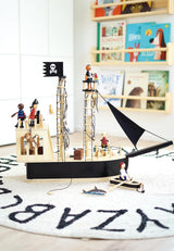 Small Foot Flexible Piratenpuppen aus Holz, 5 Piraten und 1 Affe, detailliert und flexibel, ab 3 Jahren, 12412