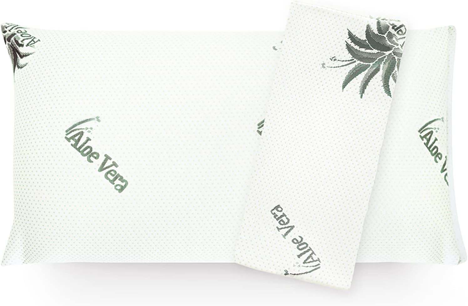 Mister Sandman Ergonomisches Kissen 40 x 80, Nackenkissen mit Aloe Vera-Kissenbezug, Visco-Kissen perfekt für Bauchschläfer, Rückenschläfer und Seitenschläfer, Memory-Schaum-Kissen, orthopädische Nackenkissen, Naty Shop