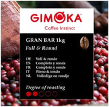 Gimoka Gran Bar Kaffeebohnen, reichhaltig und cremig, 1 kg, 10er-Pack, + Schlüsselanhänger