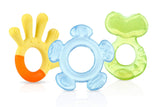 Nuby – 3-stufige Beißringe – 3 Beißringe zur Zahnfleischstimulation und Zahnungsschmerzlinderung – Baby-Beißspielzeug – BPA-frei – ab 3 Monaten