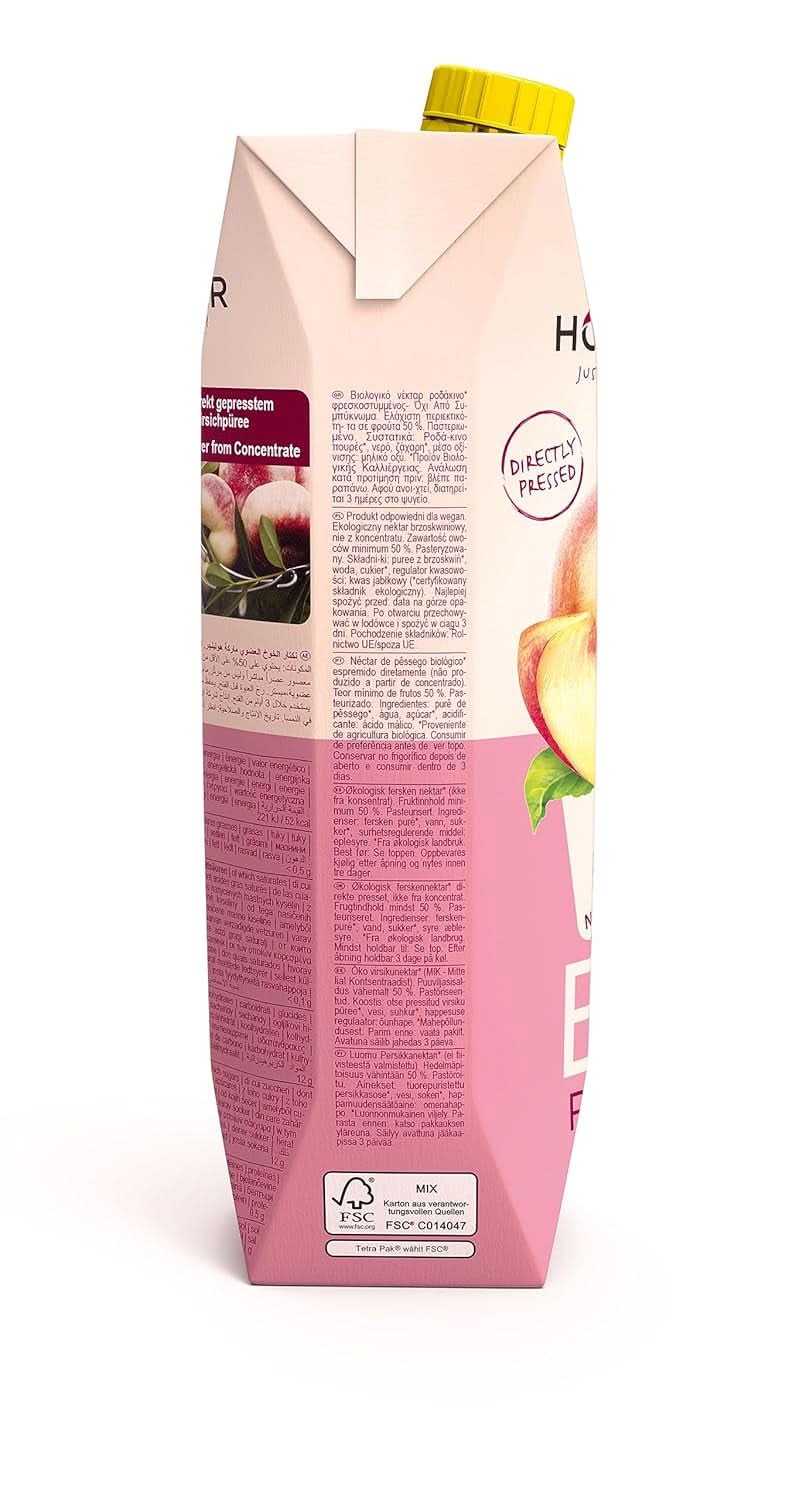 BIO Pfirsich, 1 Liter Alkoholfreie Getränke Naty Shop
