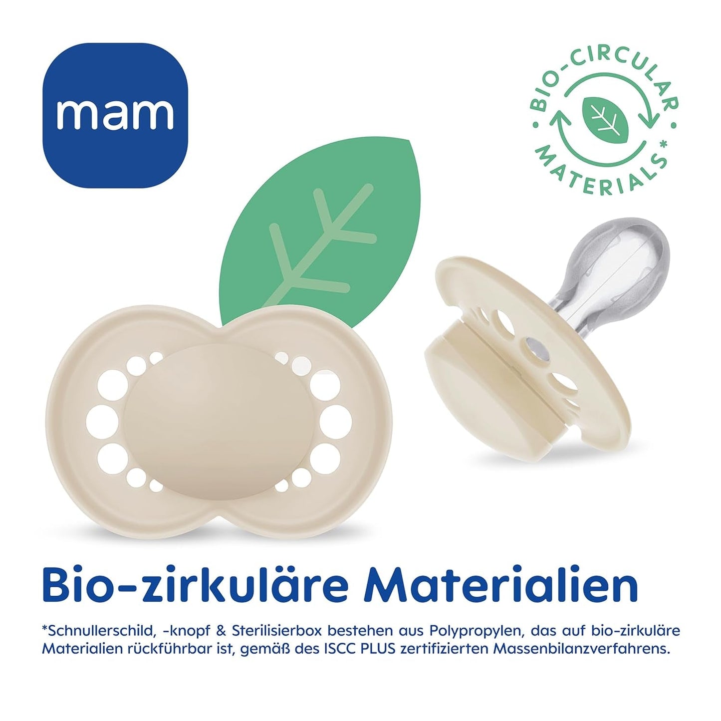 MAM Original Schnuller, 2er-Pack, zahnfreundliche Babyschnuller, aus nachhaltigen und bioregenerierbaren Materialien, MAM SkinSoft Silikonsauger, mit Schnullerbox, 6-16 Monate, Wolf/Kaninchen