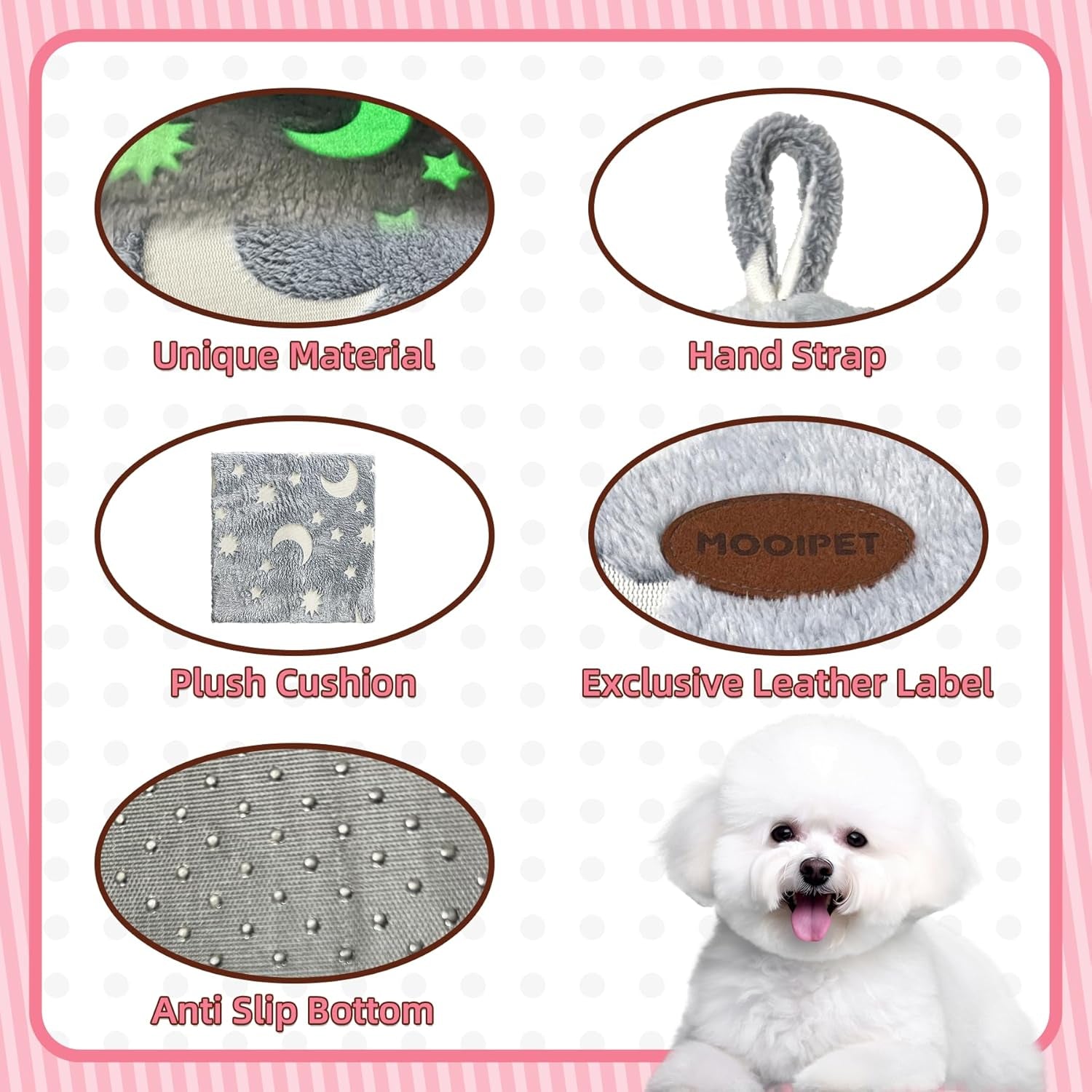 Katzenhöhle Plüsch Katzenhaus mit waschbarem Kissen, faltbares Katzenzelt, Höhle mit Griff, weiches und warmes Katzenbett für Drinnen, 33 x 33 x 35 cm