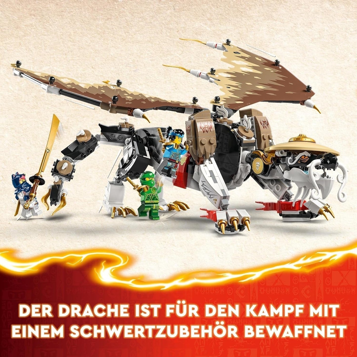 LEGO NINJAGO Egalt Drachenmeister, Ninja-Set mit Drachenspielzeug und 5 Figuren inklusive Lloyd und NYA, Drachenmeister, Geschenk für Jungen und Mädchen ab 8 Jahren 71809 Bausets Beuche den LEGO-Store