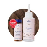 Permanentes Haarfärbeset, 100 % Grauabdeckung, Heimfärbung, 0 % Ammoniak-Haarfärbemittel, mehrdimensionale Haarfärbemittel, professionelle Haarfärbemittel, Naty Shop Haarfärbemittel Hellbraun 6N